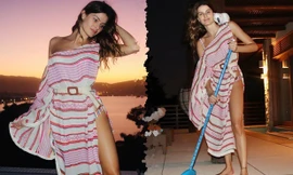 Cách ly tránh dịch, siêu mẫu xứ Samba ăn mặc gợi cảm để... lau dọn nhà 