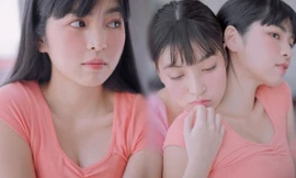 Hai 'hot girl Mắt biếc' đẹp nền nã trong loạt ảnh 'hồng hồng tuyết tuyết'