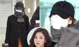 Song Hye Kyo đeo khẩu trang kín mít từ Ý về Hàn Quốc