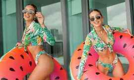 Cindy Prado rạng ngời đầy sức sống với áo tắm rực rỡ