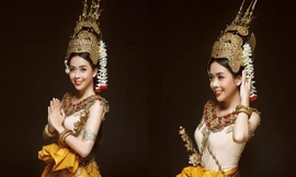 Hoa khôi sinh viên TP Cần Thơ Kiều Vân đẹp dịu dàng với trang phục Khmer 