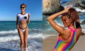 Người đẹp từng thi Hoa hậu Mỹ Haley Kalil nóng bỏng trên biển