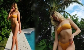 Nàng mẫu 1m80 Hailey Clauson thả dáng 'nảy lửa' ở Miami