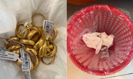 Dọn nhà, cô gái Kiên Giang phát hiện bọc vàng mẹ giấu trong sọt rác