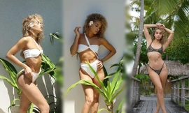 Jasmine Sanders diện bikini 'bỏng mắt' ở đảo thiên đường