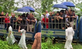 Cảnh thú vị trong đám hỏi ở Vĩnh Phúc gây 'bão' mạng