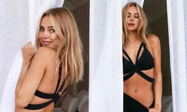 Người đẹp Anh quốc Kimberley Garner diện áo ngực độc lạ gợi cảm