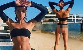 Thân hình 'tạc tượng' của siêu mẫu 9x Georgia Fowler 