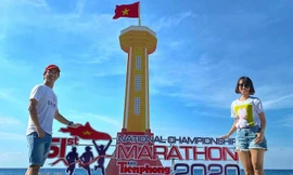 Bà mẹ 2 con mong chiến thắng chính mình ở giải chạy đảo Lý Sơn