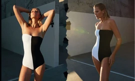 Tình cũ tài tử Titanic diện áo tắm tôn đường cong 'bỏng rẫy'