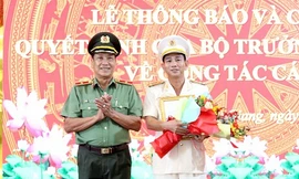 Công bố quyết định của Bộ trưởng Bộ Công an về công tác cán bộ