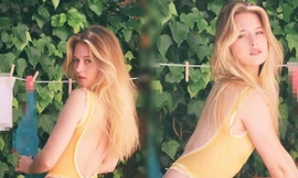 Thiên thần tóc vàng Hailey Carlson mặt xinh dáng đẹp hút hồn 