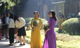 Mùa thu nắng vàng đẹp nao lòng, giới trẻ rộn ràng chụp ảnh trên con đường Hà Nội lãng mạn