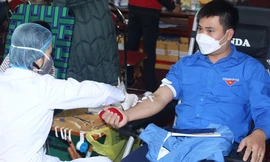 Thanh niên trong ngày hội hiến máu. Ảnh: Đ.H