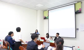 Hội nghị Mô phỏng Liên Hợp Quốc lần đầu tiên được tổ chức ở Đà Nẵng với sự tham gia của 82 đại biểu. Ảnh: Giang Thanh