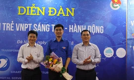 Anh Hoàng Tiến Hưng đắc cử Bí thư Đoàn Tập đoàn VNPT. Ảnh: Giang Thanh