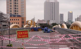 Cận cảnh trận địa pháo hoa Đà Nẵng trước giờ 'khai hỏa'. Ảnh: Giang Thanh