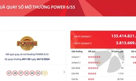 Công bố vé số vietlott độc đắc hơn 135 tỷ đồng đêm Giáng sinh 