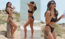 Sao truyền hình Anh thả dáng 'mướt mắt' trên bãi biển