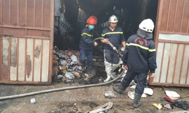 Hiện trường vụ cháy. Ảnh: Thanh Hà