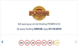 Vé trúng Jackpot 2 Power 6/55 kỳ 338 được phát hành tại TP. Đà Nẵng. Ảnh: Vietlott