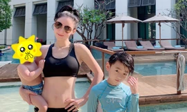 Trương Bá Chi hiếm hoi đăng ảnh đi bơi, vòng eo thon nuột dù đã ba con