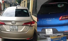 Hình ảnh 2 chiếc xe trùng BKS xôn xao trên mạng xã hội những ngày qua