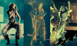 Giọng ca ‘50 sắc thái’ mặc đồ rách hở bạo, lộ cả vòng ba trên sân khấu