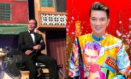 Đàm Vĩnh Hưng mặc áo dài, quay clip chúc Tết người hâm mộ