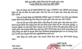 Phúc khảo thi từ rớt thành đậu: Nguyên chủ tịch huyện có sai phạm