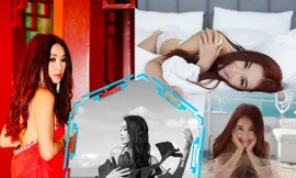 ‘Phan Kim Liên’ Ôn Bích Hà dùng lá chuối, báo che ngực trần tuổi U60