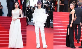 ‘Thuốc độc phòng vé’ Cảnh Điềm phô ngực đầy trên thảm đỏ Cannes