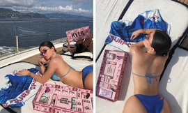 Em út tỷ phú nhà Kim Kardashian gây tranh cãi khi tung mỹ phẩm in hình đô la Mỹ