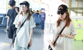 Triệu Vy mặc đồ nhăn nhúm, lộ mặt mộc già nua mất hẳn phong thái sao hạng A