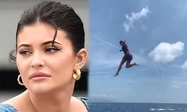 Hậu bị chê già, Kylie Jenner nhảy từ du thuyền cao hơn 21m xuống biển