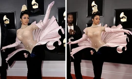 Thảm đỏ Grammy 2019: Miley Cyrus không nội y, Cardi B ‘độc - lạ'