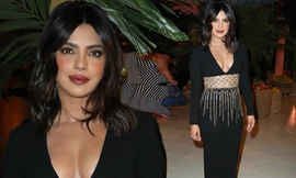 Priyanka Chopra diện váy khoét cổ khoe vòng một căng tràn