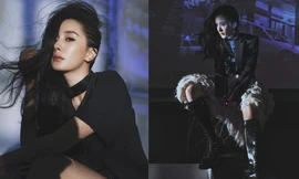 Dương Mịch diện váy xẻ cao, khoe chân thon dài trên tạp chí