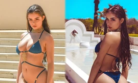 ‘Siêu vòng ba’ nước Anh khoe body đẫy đà với bikini hai mảnh nhỏ xíu