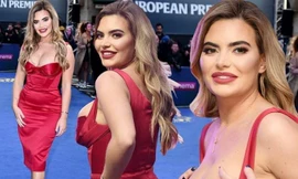 Diện mốt 'hở bạo', mỹ nhân Anh liên tục chỉnh váy vì sợ hớ hênh