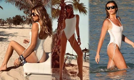 Thân hình của siêu mẫu Abbey Clancy vẫn chuẩn 'từng cm' dù đã 4 lần sinh nở