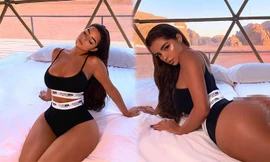 Demi Rose hiếm hoi mặc nội y kín đáo, khoe ‘siêu vòng ba’ trứ danh