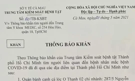 Cà Mau: Tìm người liên quan đến bệnh nhân Đ. T. T ở TP HCM