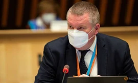 Mike Ryan, quan chức cấp cứu hàng đầu của WHO, trong cuộc họp tại Geneve, Thụy Sỹ.