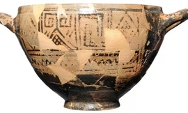 Chiếc cốc Nestor được trưng bày tại bảo tàng khảo cổ Pithecusar trên đảo Ischia của Ý.