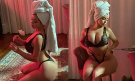 Demi Rose gợi cảm hết nấc với nội y ren, khoe đường cong ‘bốc lửa’