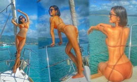 ‘Nữ thần phim 18+’ xứ Đài diện bikini ‘bỏng rẫy’ trên du thuyền