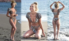 Mỹ nhân ‘Love Island’ sang chảnh với bikini hoạ tiết da động vật