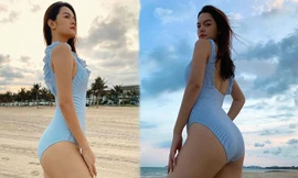 Phạm Quỳnh Anh tự tin khoe dáng nuột với đồ bơi, khó tin là gái hai con