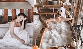 Bảo Thy tung ảnh bán nude gợi cảm trên giường